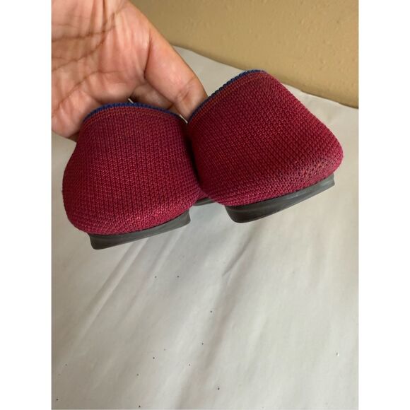 Rothy's The Flat Shoes Round Toe Red  Upper  Womens Size 6.5 - Picture 9 of 11